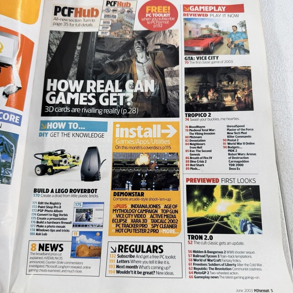 PC Format Magazine #149 June 2003 Grand Theft Auto Vice City Vintage Tech